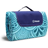 ZOMAKE Manta de Picnic Impermeable y Plegable 150 x 200cm- Familiares Manta para Conciertos- Camping- Playa- Parque(Azul…